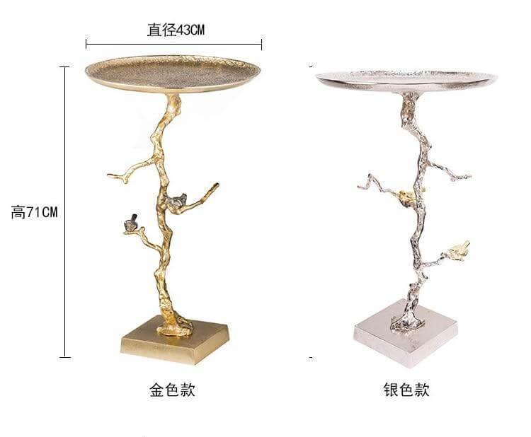 Aluminum Modern Tree Branches Coffee Side Table - Image 6