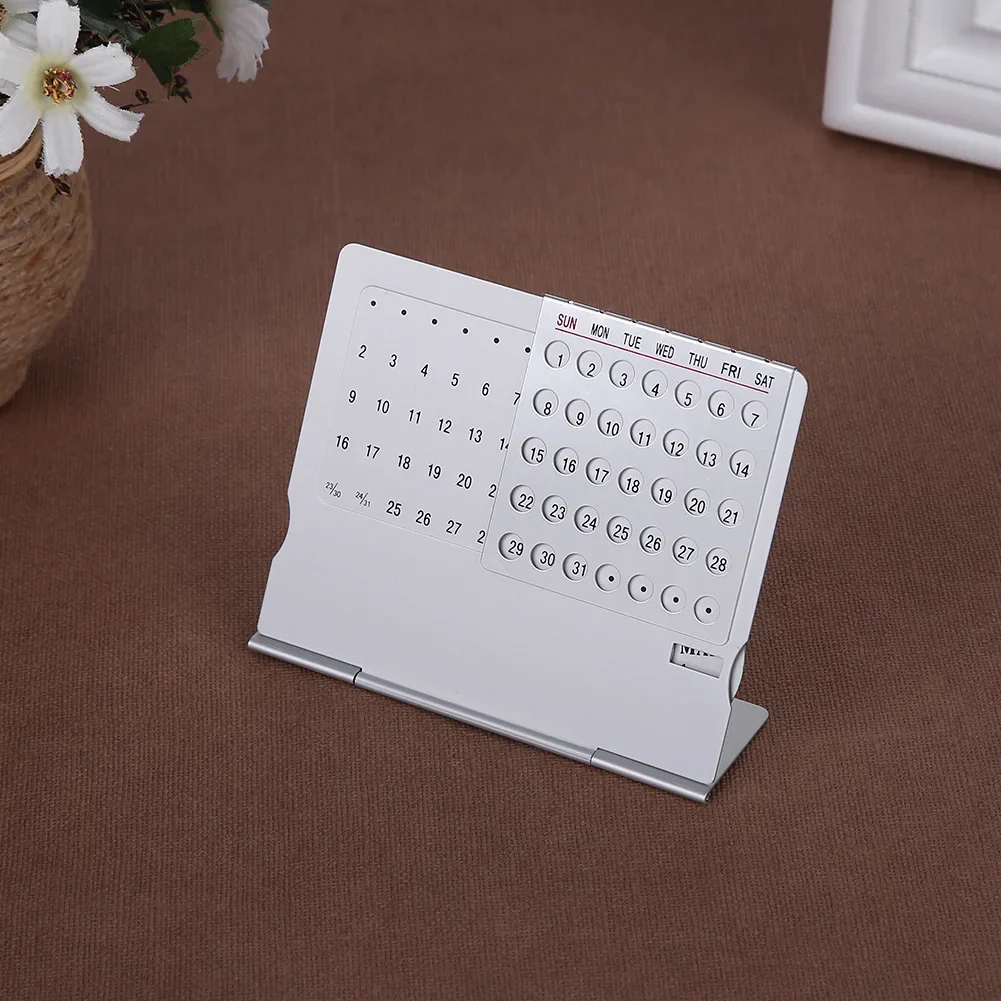 Aluminum Rotating Dial Perpetual Desk Calendar - Image 4
