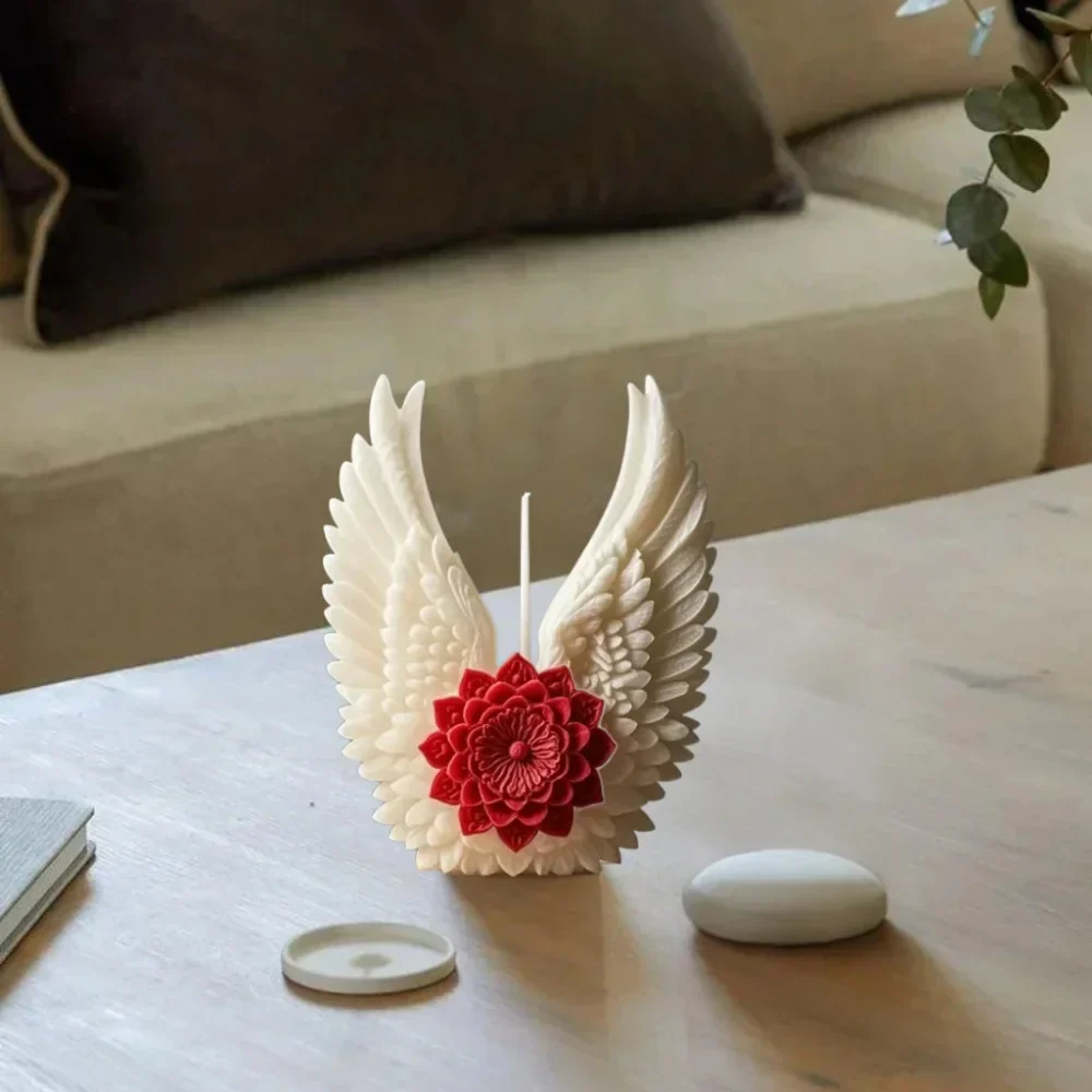 Angel Wing Flower Candle Holder - Image 6