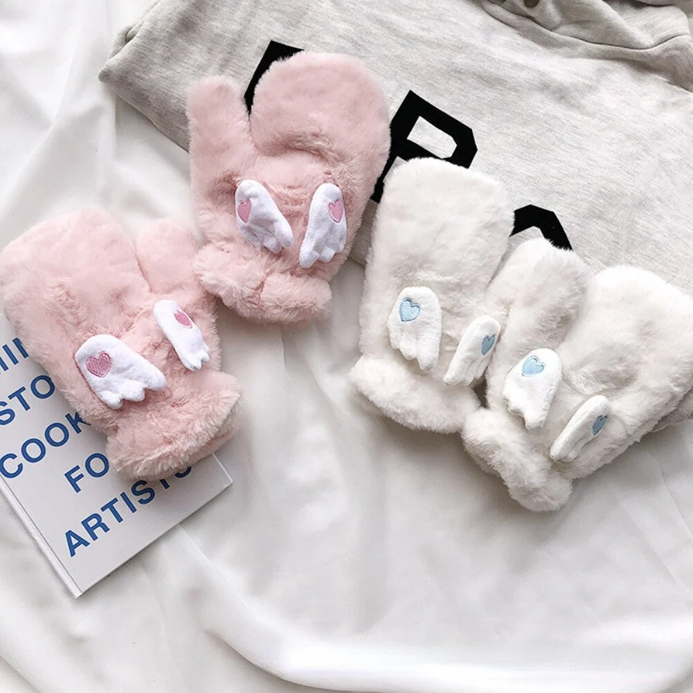 Angel Wings Warm Cute Gloves - Image 10