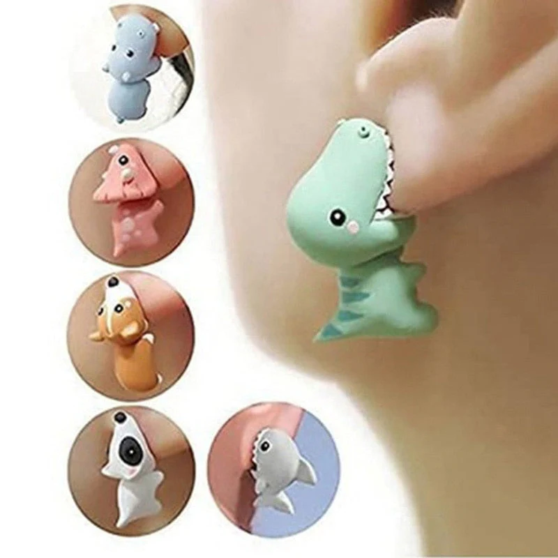 Animal Bite Cartoon Creative Earrings - Image 2