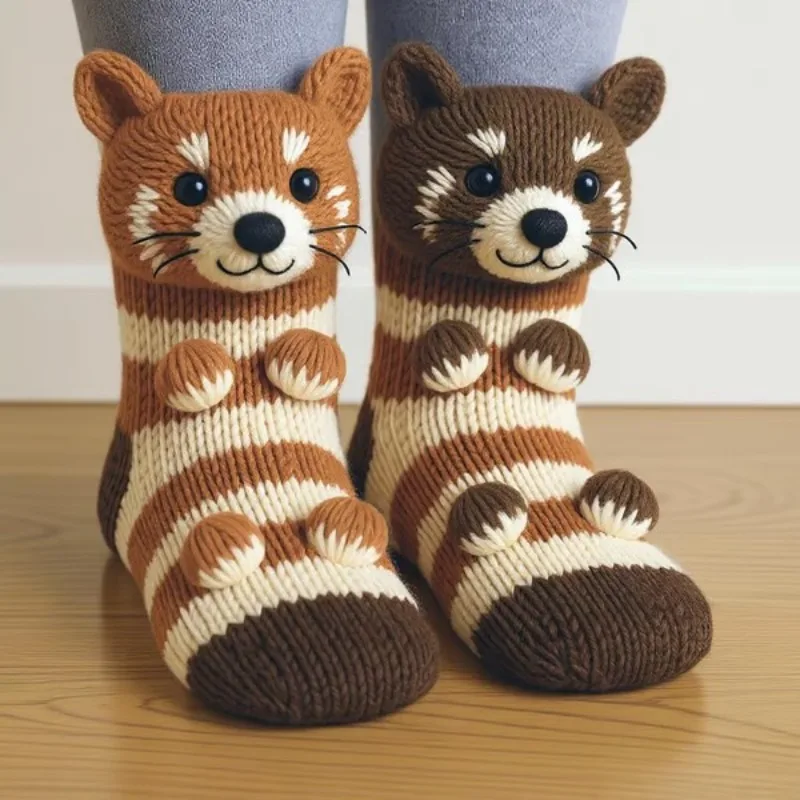 Animal Crew Plush Cozy Socks - Image 12