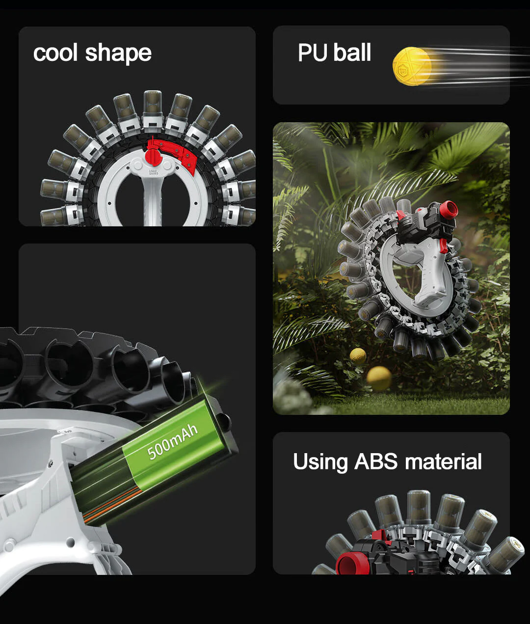 Annular Automatic Nerf Bullet Shooting Toy Gun - Image 5