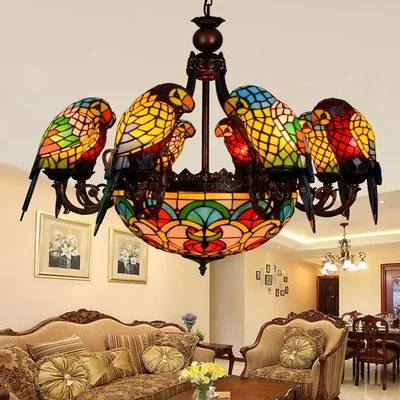 Antique Style Parrot Chandelier Lamp - Image 7