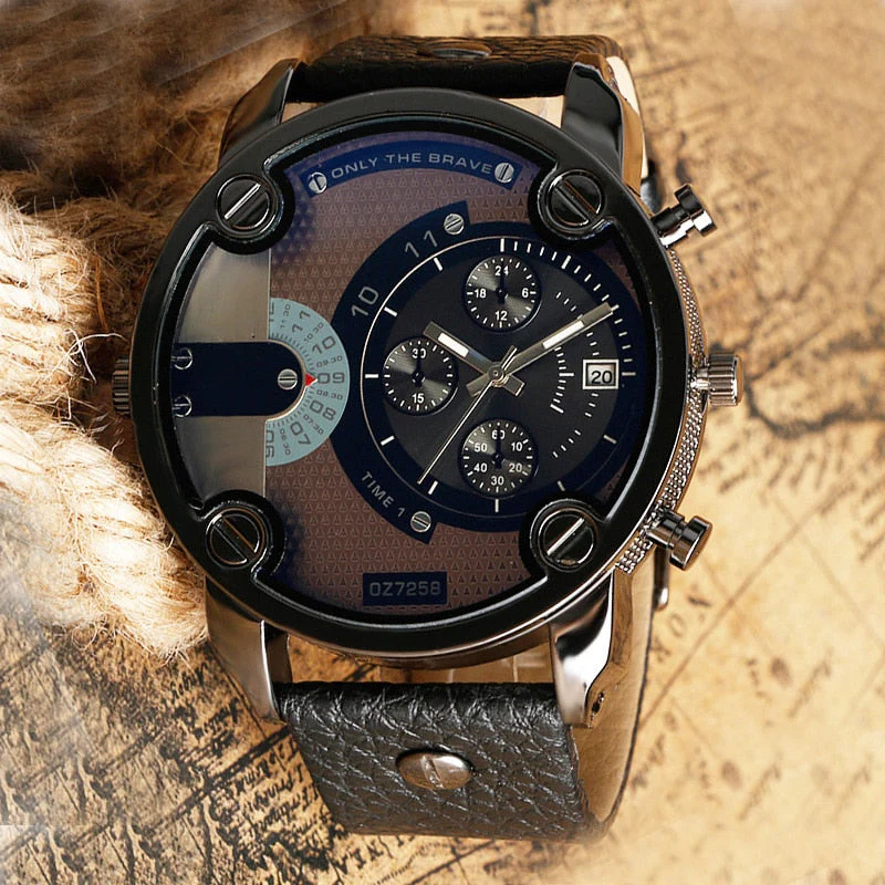 Army Leather Belt Sport Watch - Image 3