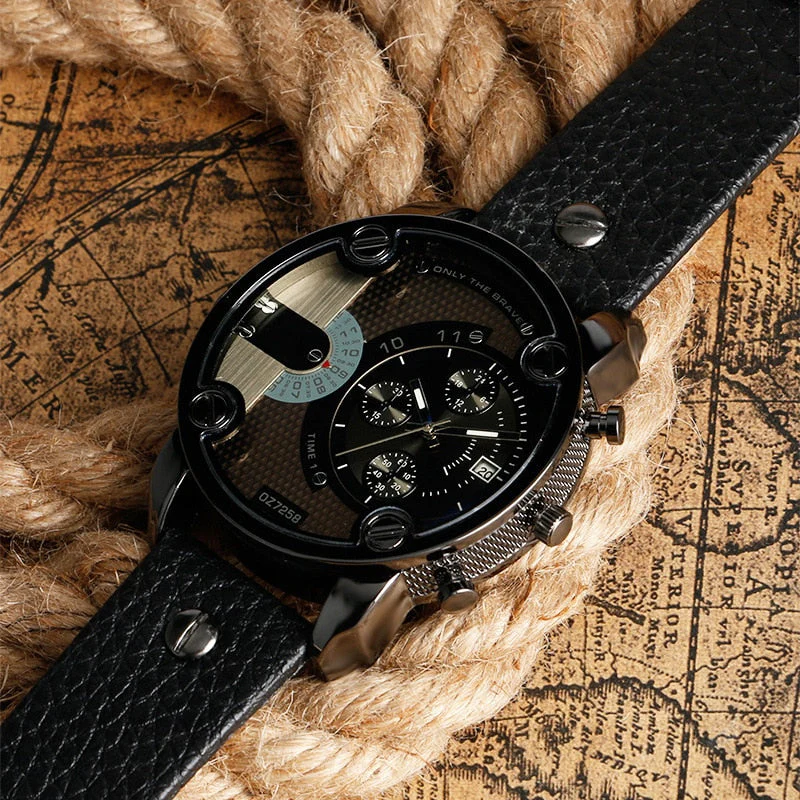 Army Leather Belt Sport Watch - Image 6