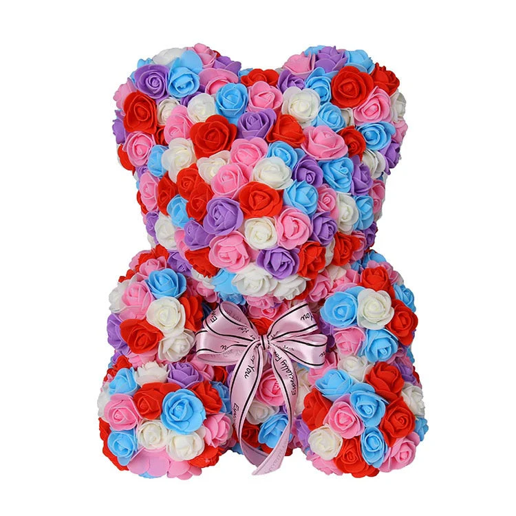 Artificial Rose Flowers Teddy Bear - Image 20