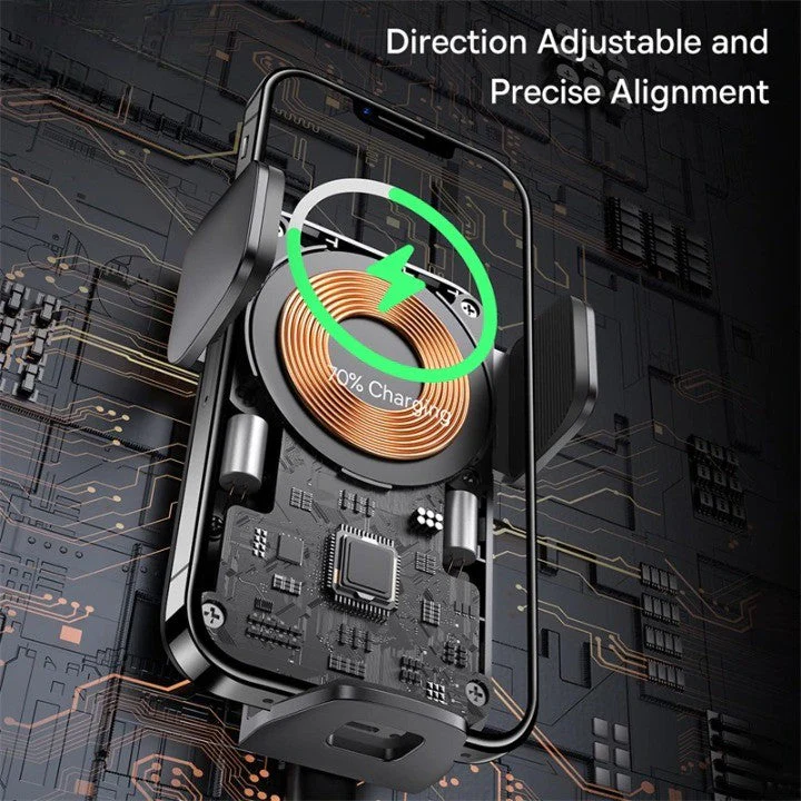 Auto Adjustable Wireless Charing Car Phone Holder - Image 2