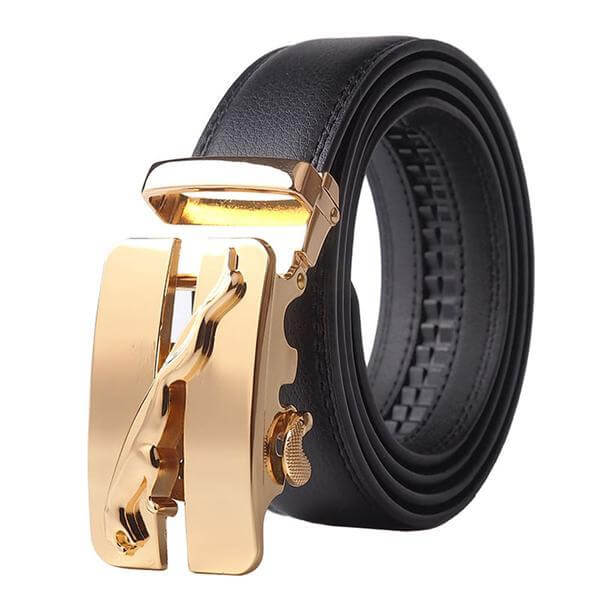 Automatic Buckle Cowhide Leather Men Belt - Image 10