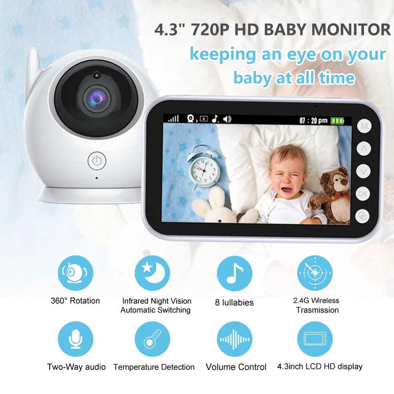 Baby Monitor Surveillance Night Vision Music Nanny Camera - Image 8