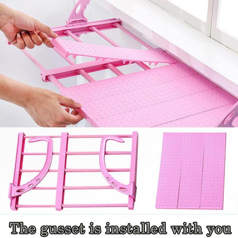 Balcony Foldable Clothes Hanging Drying Rack Organizer - Image 4