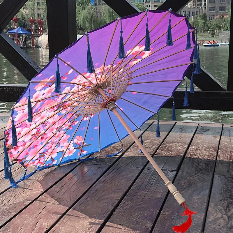 Bamboo Handmade Vintage Paper Umbrella - Image 8