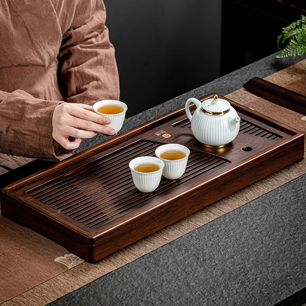 Bamboo Solid Wood Tea Ceremony Tray - Image 4