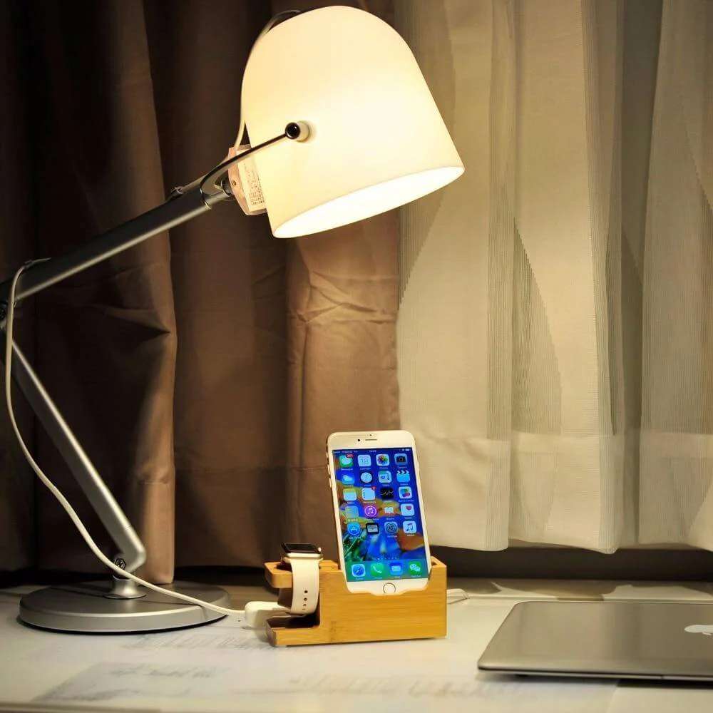 Bamboo Wood Charger Station for Apple Products - Image 3