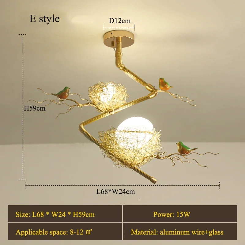 Bird Nest Egg Rustic Minimalist Lamp - Image 11