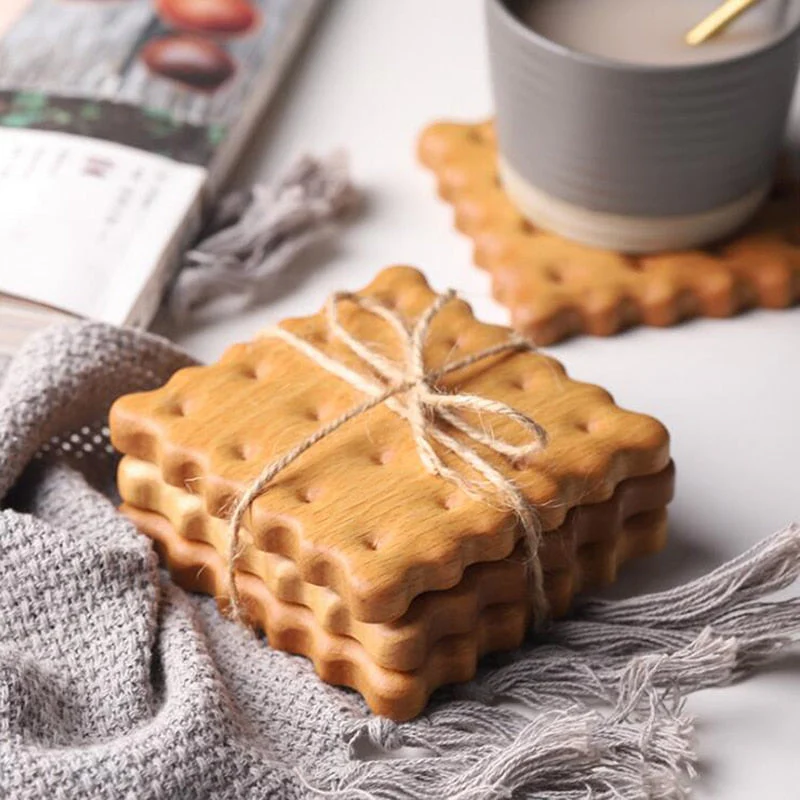 Biscuit Shape Wooden Coaster Placemat - Image 6