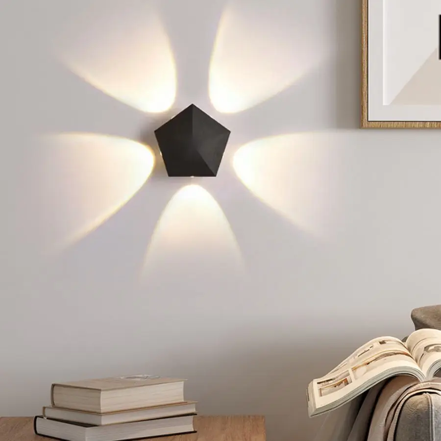 Black Prism Ambient Minimal Wall Lamp - Image 3