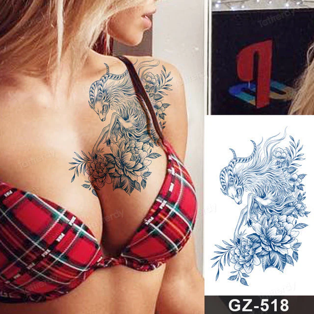 Blooming Flower Orchid Semi-Permanent Temporary Tattoo - Image 54