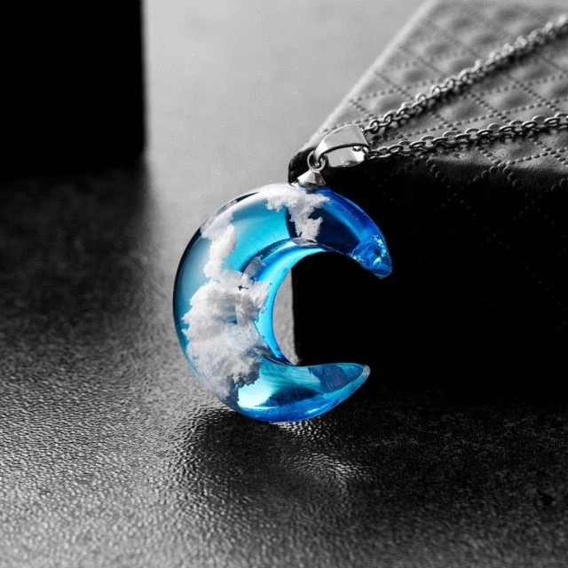 Blue Sky Love Moon Necklace - Image 3