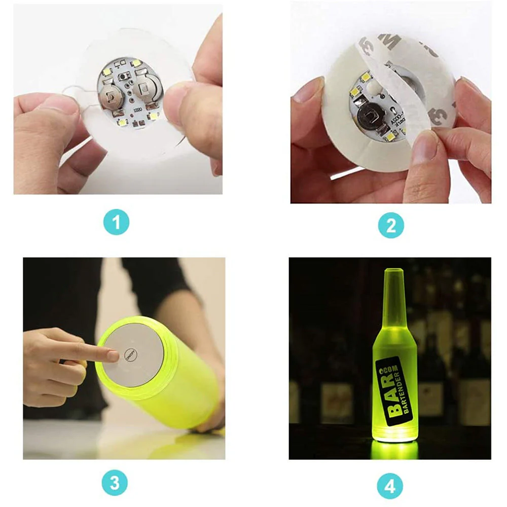 Bottle Light Up Sticky Party Coasters - Image 3