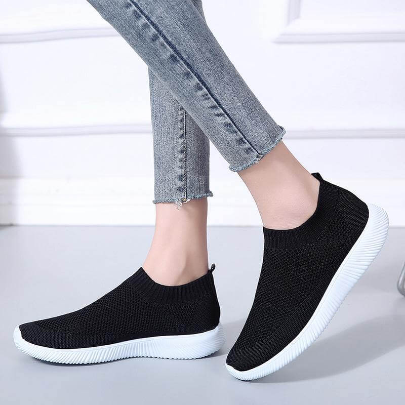 Breathable Slip on Knit Running Shoes - Image 26