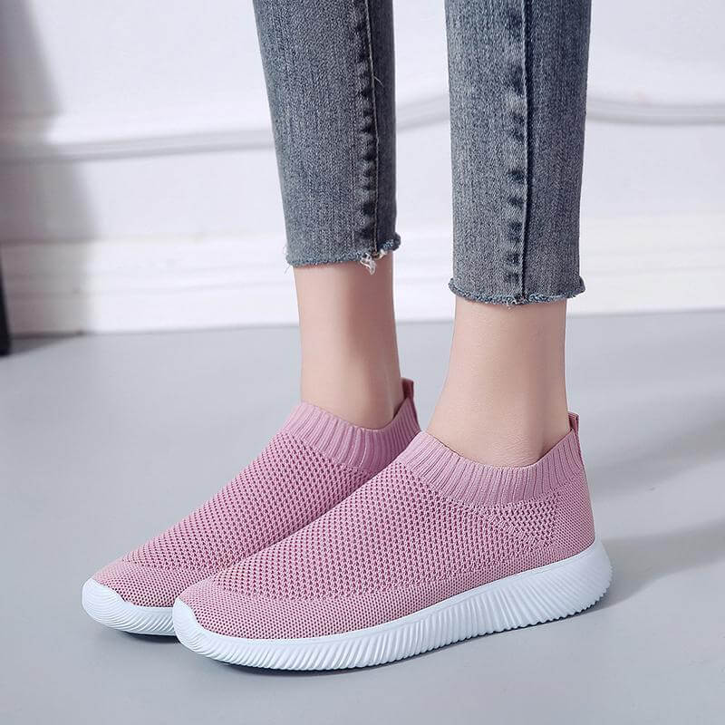 Breathable Slip on Knit Running Shoes - Image 7
