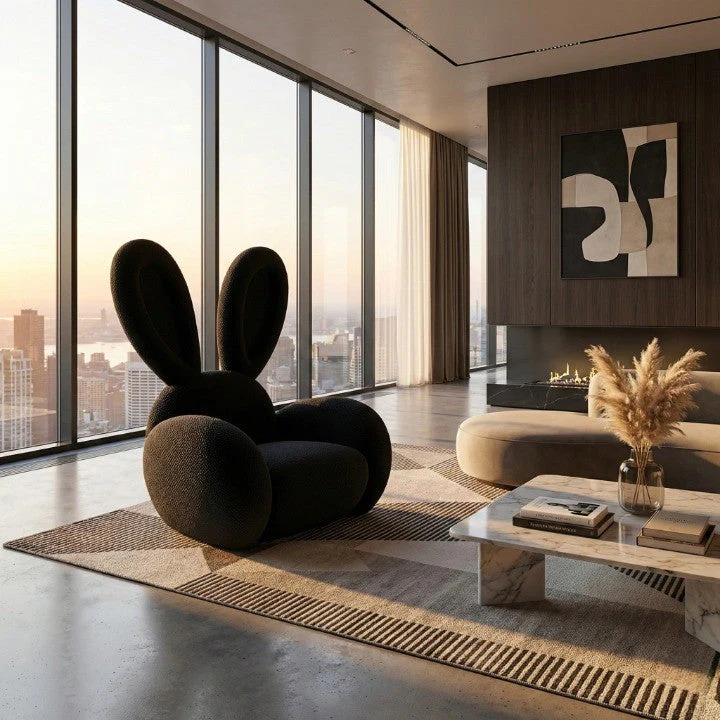 Bunny Ear Cozy Accent Lounge Chair - Image 2