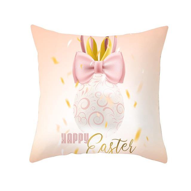 Bunny Easter Eggs Cotton Pillowcase - Image 14