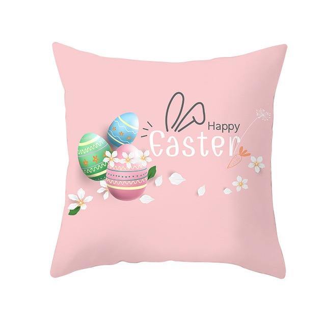 Bunny Easter Eggs Cotton Pillowcase - Image 9