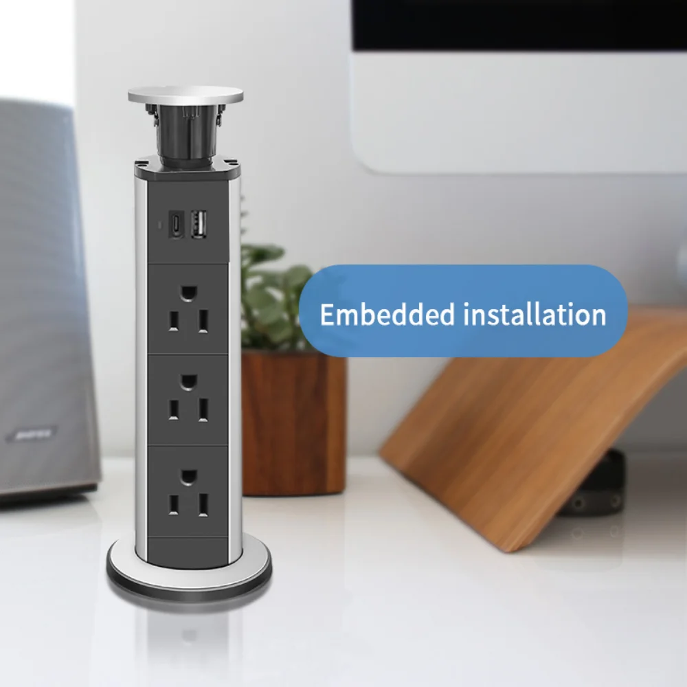 Cable Organizer Table Socket Pop-Up Power Strip - Image 2
