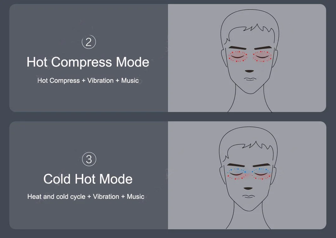 Calming Hot Compress Eye Massager with Bluetooth Speaker - Image 9