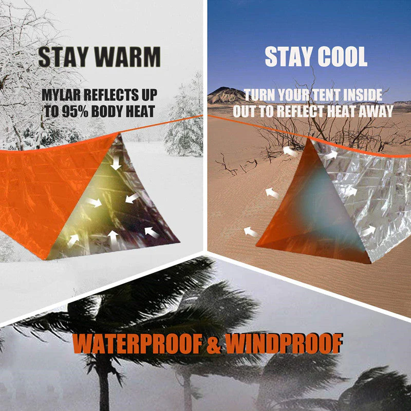 Camping Emergency Sleeping Bag Blanket Tent - Image 8
