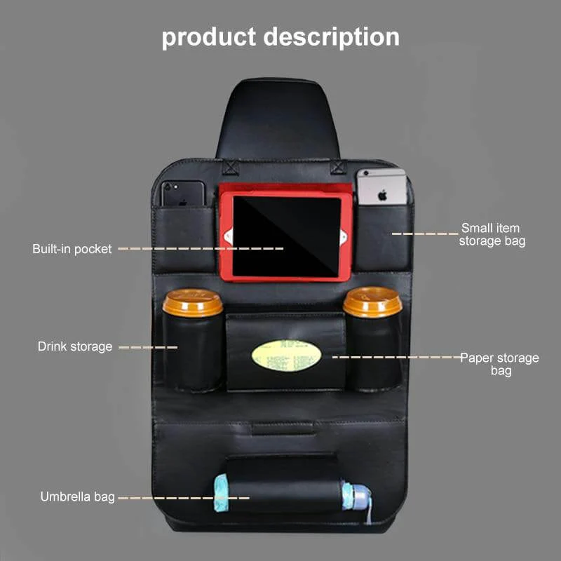 Car Leather Back Seat Organizer - Image 5