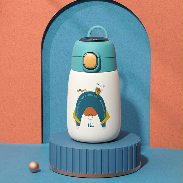 Cartoon Kids Temperature Display Thermos Bottle - Image 7