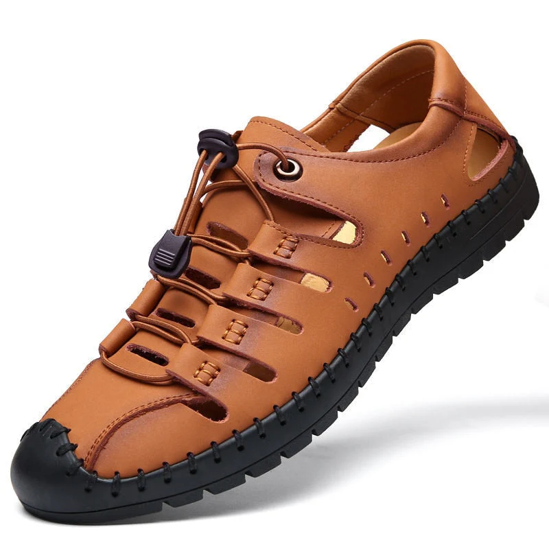Casual Beach Flexible Leather Sandal - Image 10