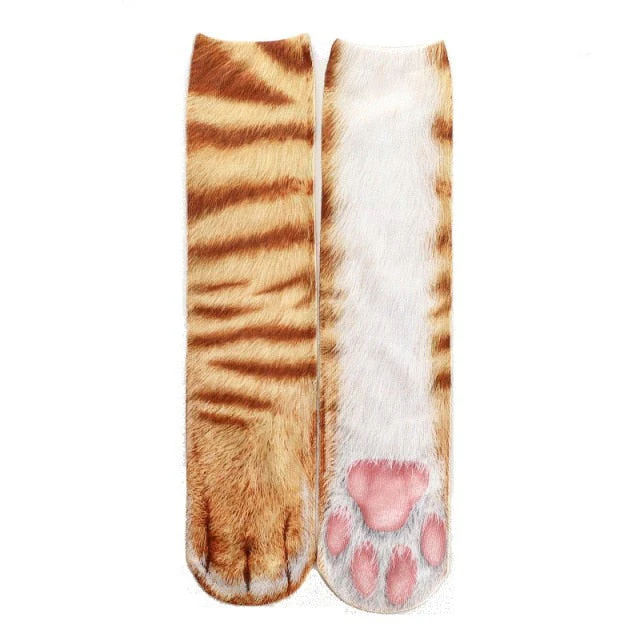 Cat Paw 3D Printed Unisex Socks - Image 15