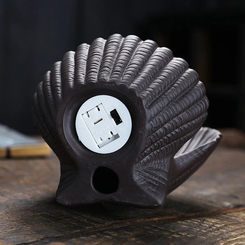 Ceramic Shell Incense Holder Led Lamp - Image 5