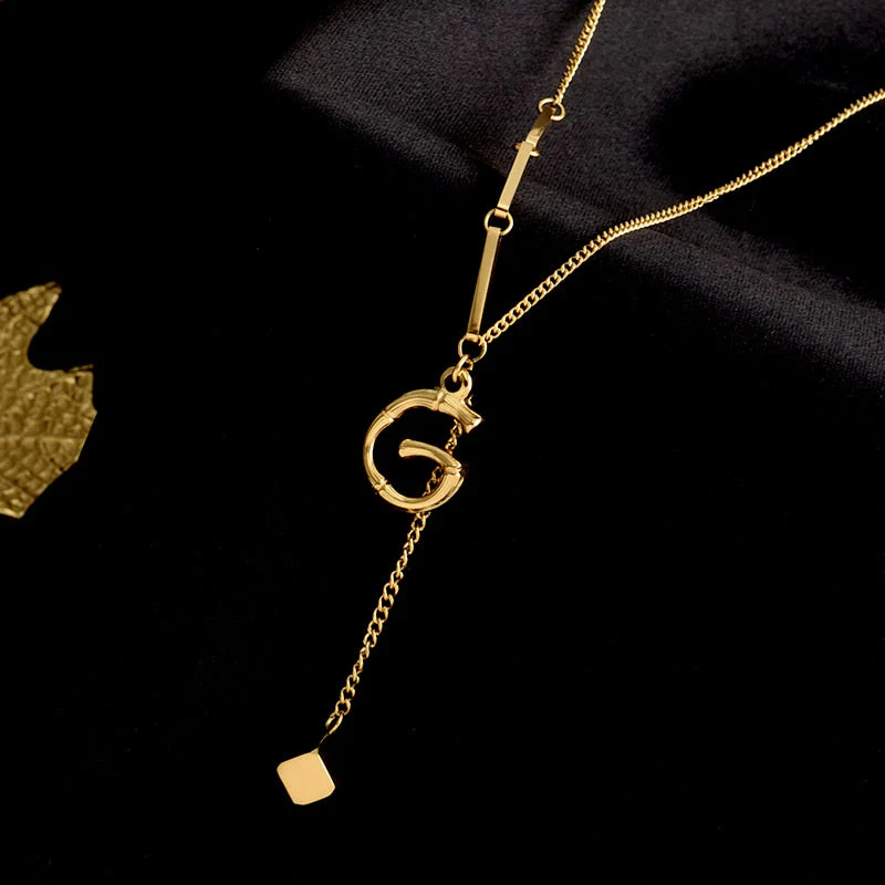 Charming Initials Letter Necklace - Image 28