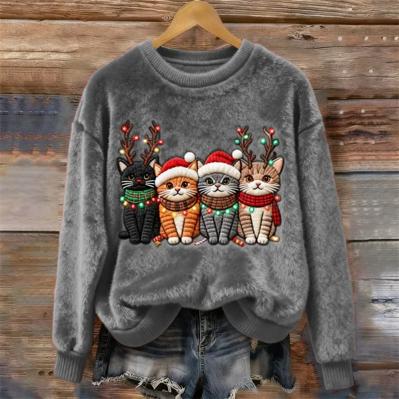 Christmas Village Plush Sweater - Image 3