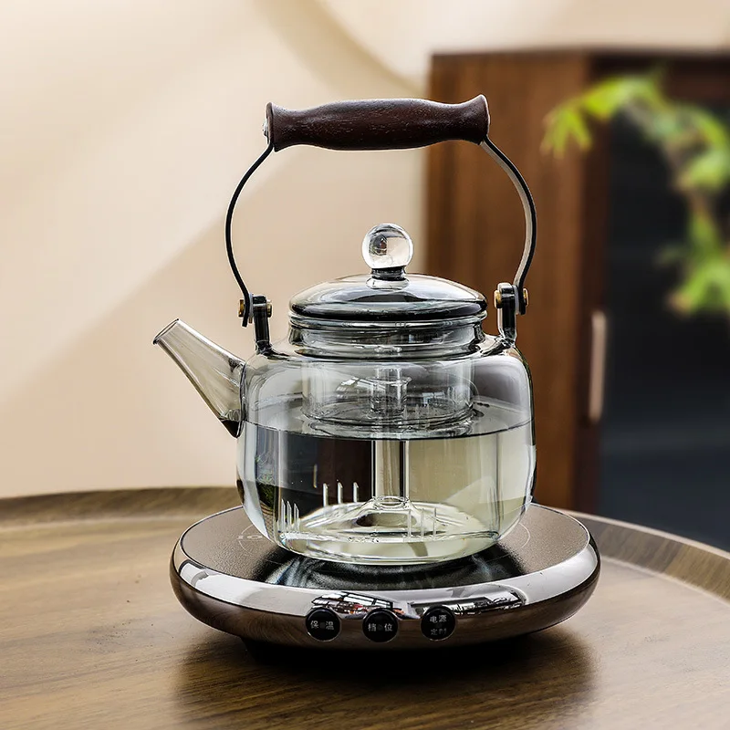 Clear Glass Electric Teapot Set - Image 8