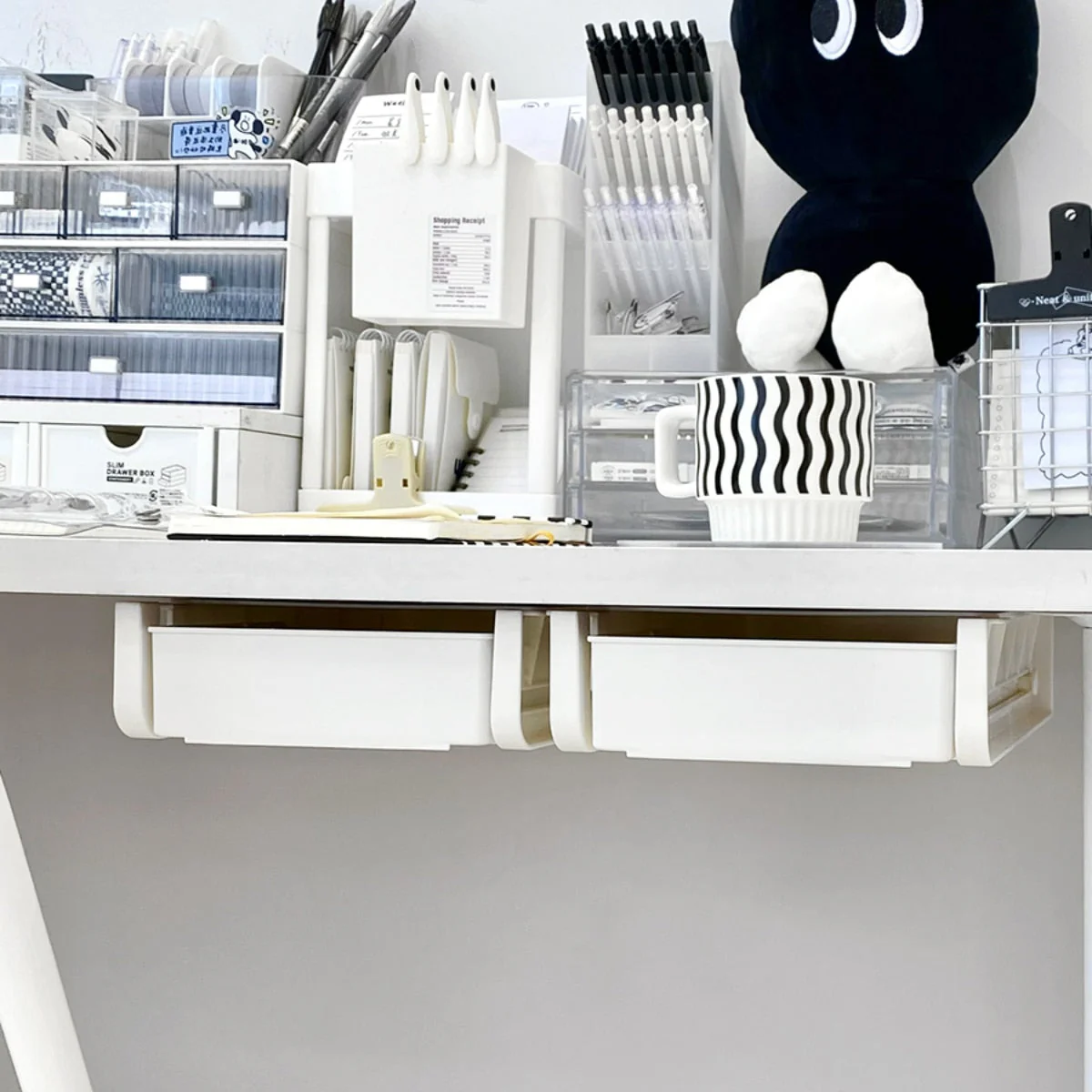 Clever Under Desk Hidden Sliding Drawer Organizer - Image 6