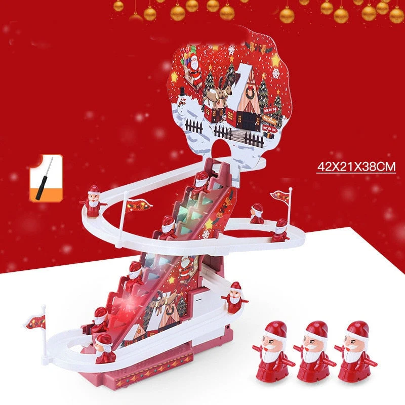 Climbing Santa Claus Race Track Toy Set - Image 8