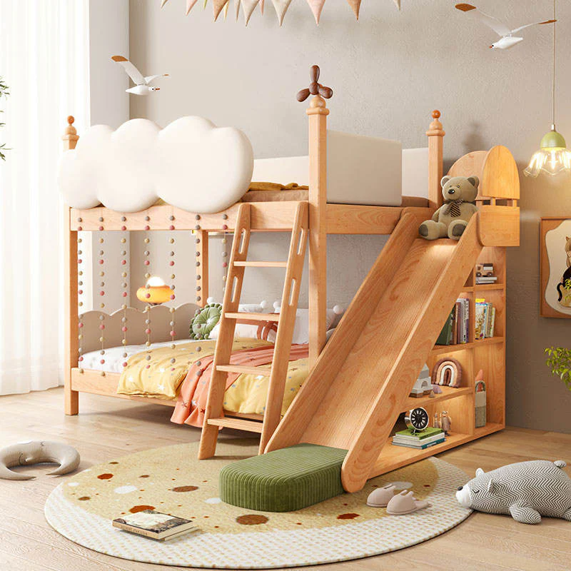 Cloud Castle Slide & Sleep Playhouse Kids Bed - Image 3
