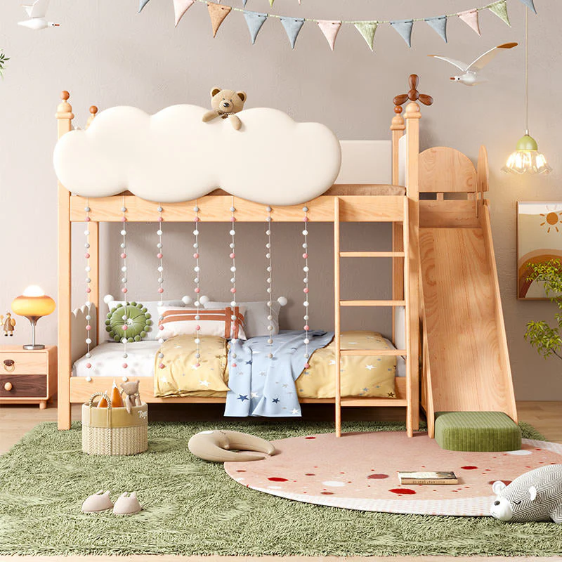 Cloud Castle Slide & Sleep Playhouse Kids Bed - Image 4