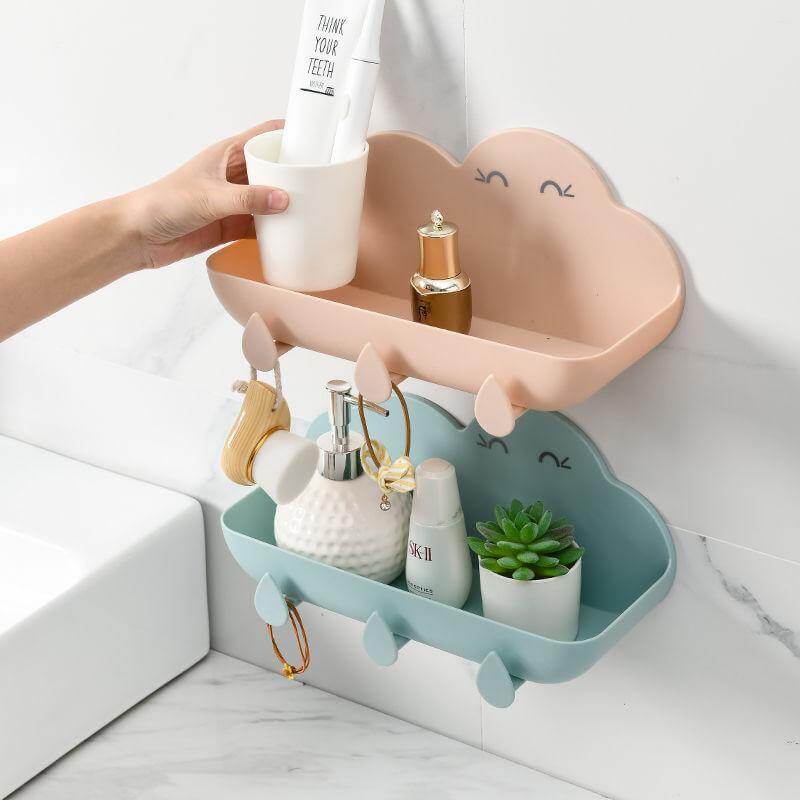 Cloud Cosmetic Bathroom Punch-Free Storage Organizer - Image 11