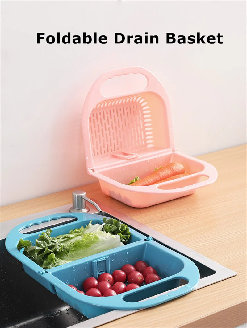 Collapsible Fruit Vegetable Drain Basket - Image 11