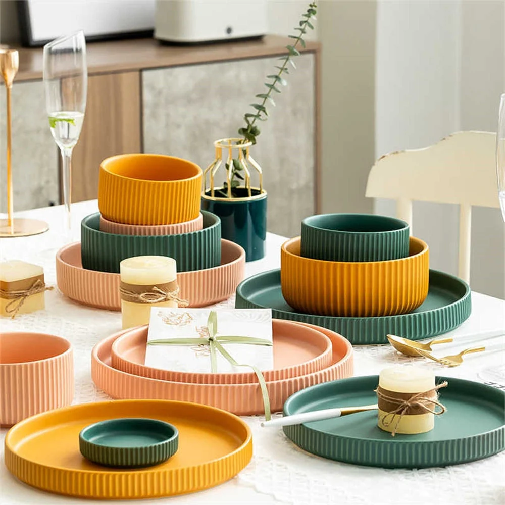 Colorful Ceramic Dinner Plate - Image 5