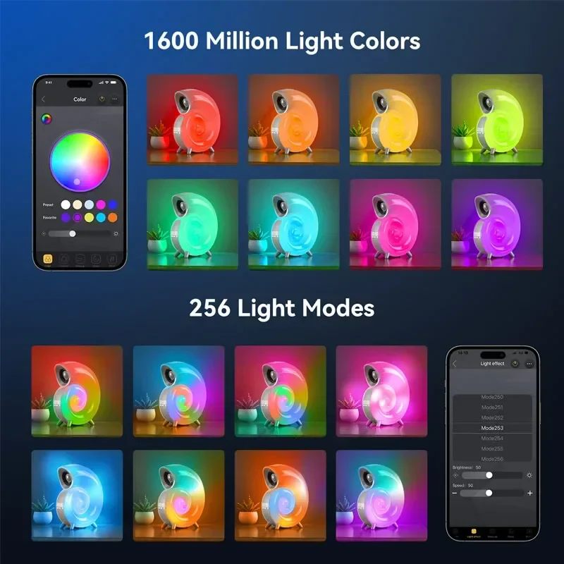 Colorful Sea Shell LED Bluetooth Smart Speaker - Image 4