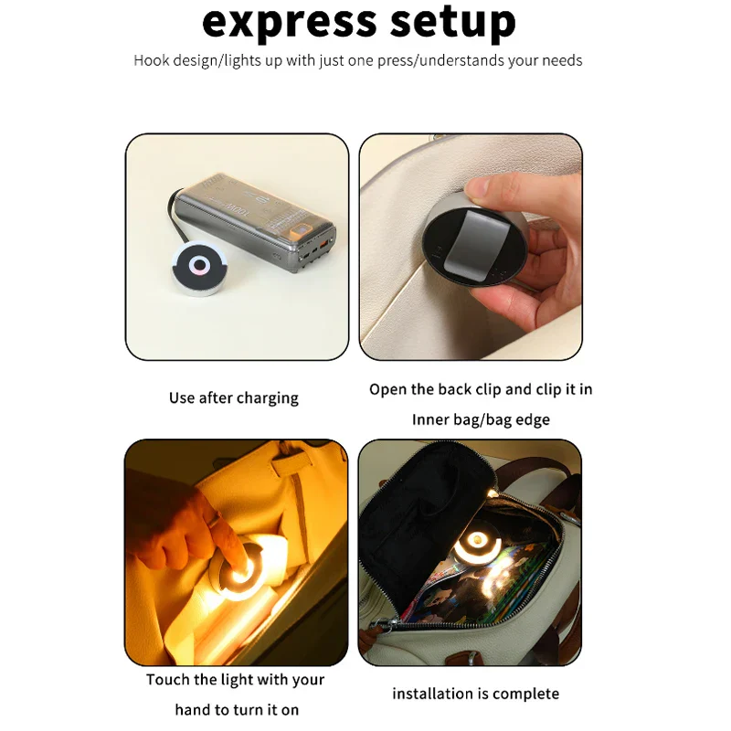 Compact Circular Touch LED Portable Night Lamp - Image 3