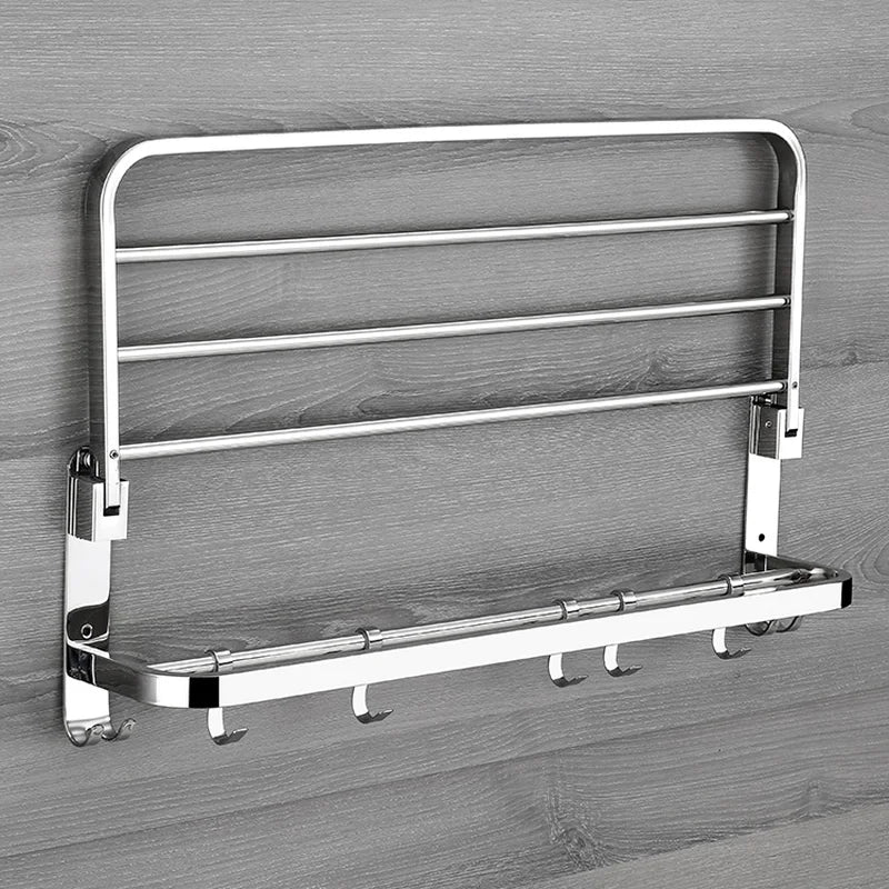 Compact Movable Stainless Foldable Bathroom Rack - Image 6